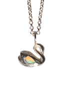 Swan & the Opal Necklace - Sterling Silver
