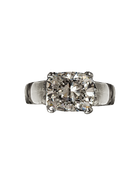 Radiant Cut Diamond Ring - Sterling Silver
