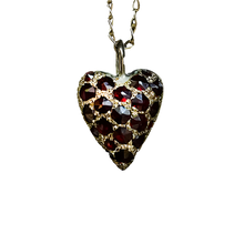 Encrusted Heart Necklace - Solid 9K Gold