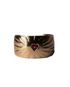 Ruby Rays Heart Ring - Solid 9K Gold