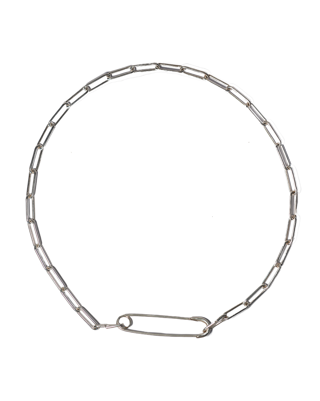 Safety Pin Necklace - Sterling Silver