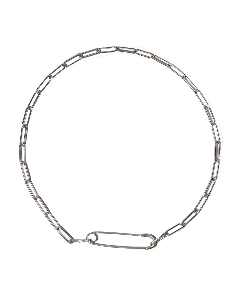 Safety Pin Necklace - Sterling Silver