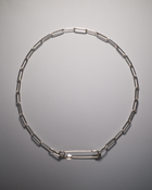 Safety Pin Pearl Choker - Sterling Silver