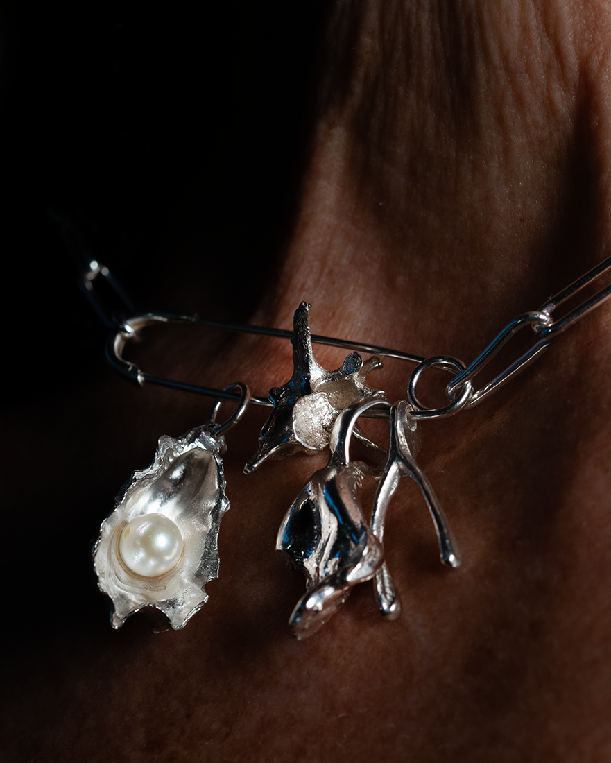 Safety Pin Necklace - Sterling Silver