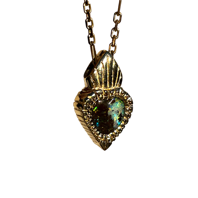 Burn My Heart Necklace - Solid 9K Gold