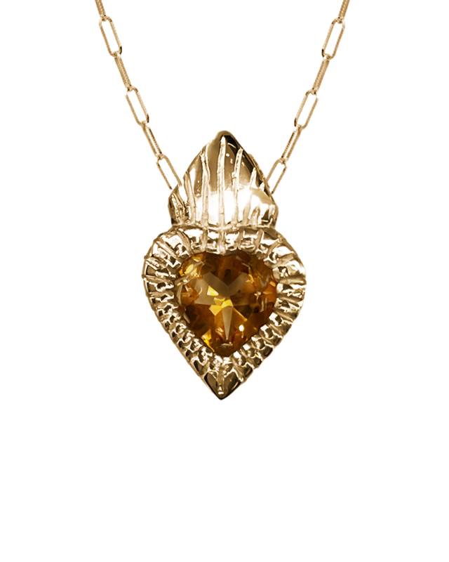 Burn My Heart Necklace - Solid 9K Gold