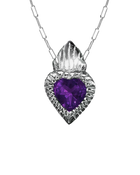 Burn My Heart Necklace - Sterling Silver