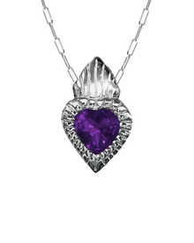 Burn My Heart Necklace - Sterling Silver