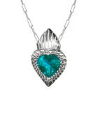 Burn My Heart Necklace - Sterling Silver