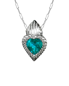 Burn My Heart Necklace - Sterling Silver
