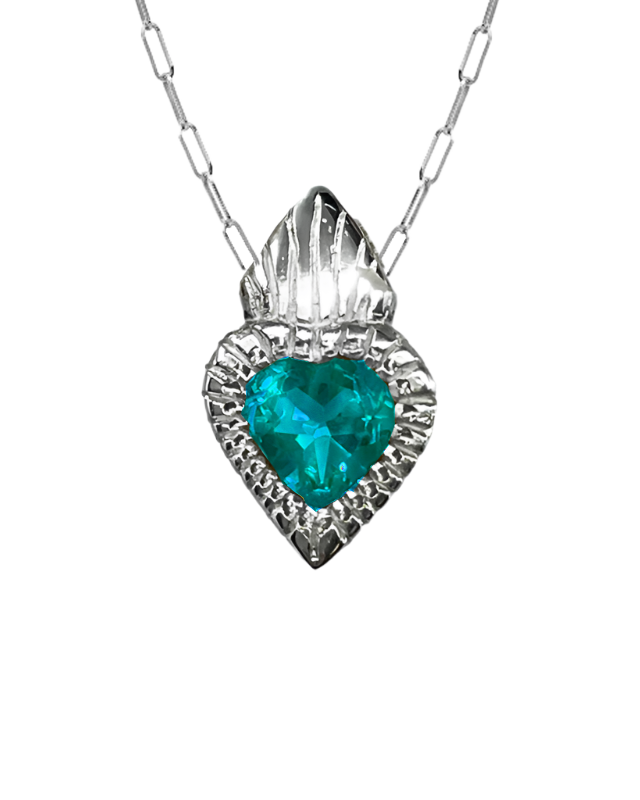 Burn My Heart Necklace - Sterling Silver