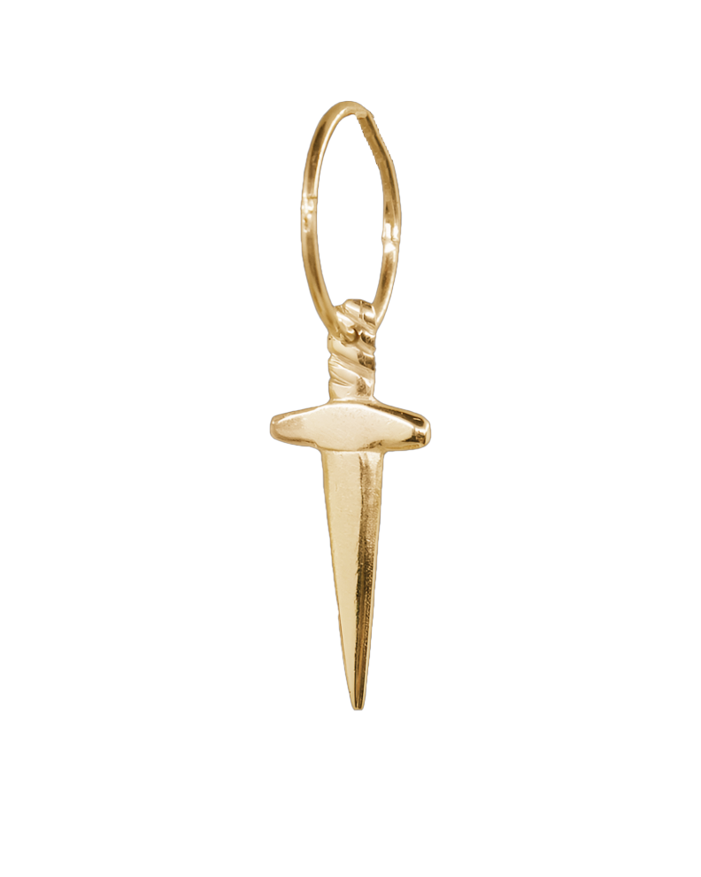 Dagger Earring - Solid 9K Gold