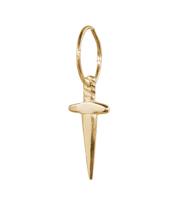 Dagger Earring - Solid 9K Gold