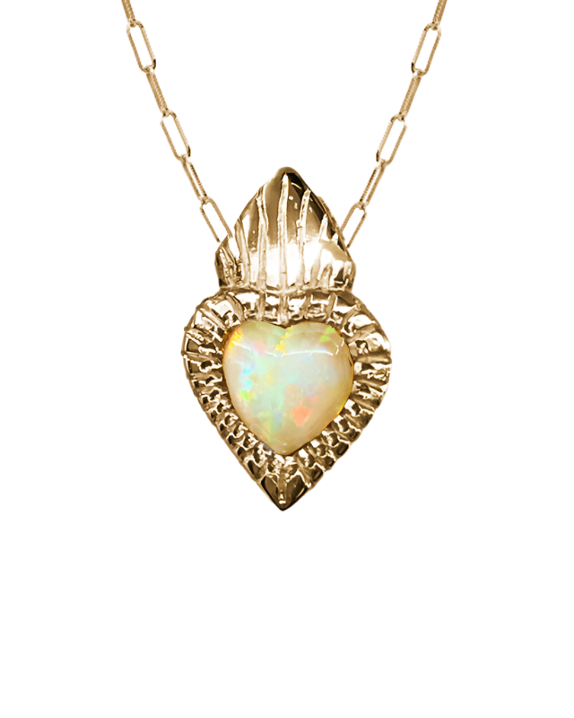 Burn My Heart Necklace - Solid 9K Gold