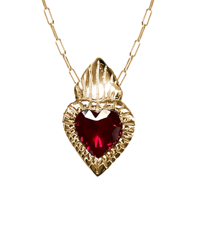 Burn My Heart Necklace - Solid 9K Gold
