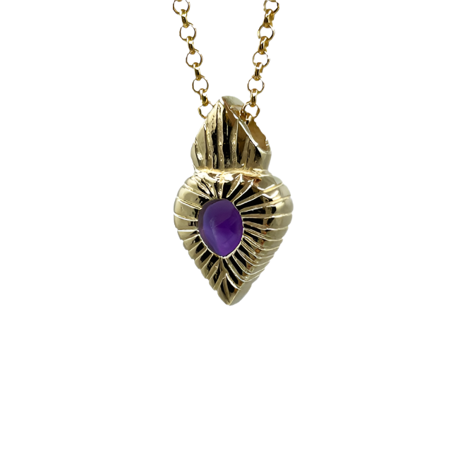 Burn My Heart Necklace - Solid 9K Gold