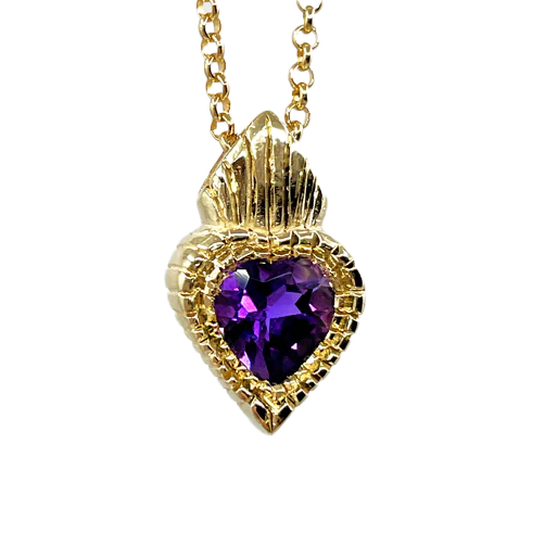 Burn My Heart Necklace - Solid 9K Gold