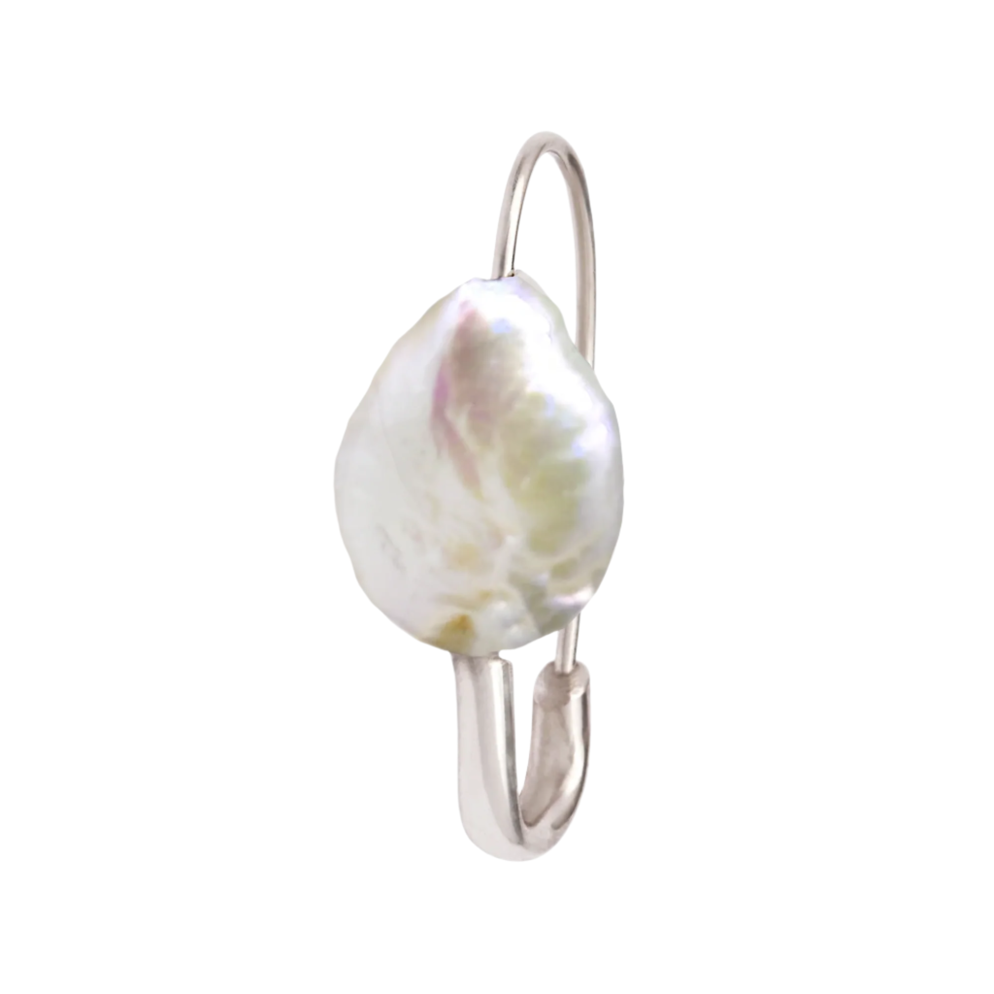 Freshwater Pearl Safety Pin Earring
