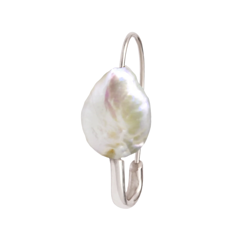 Freshwater Pearl Safety Pin Earring