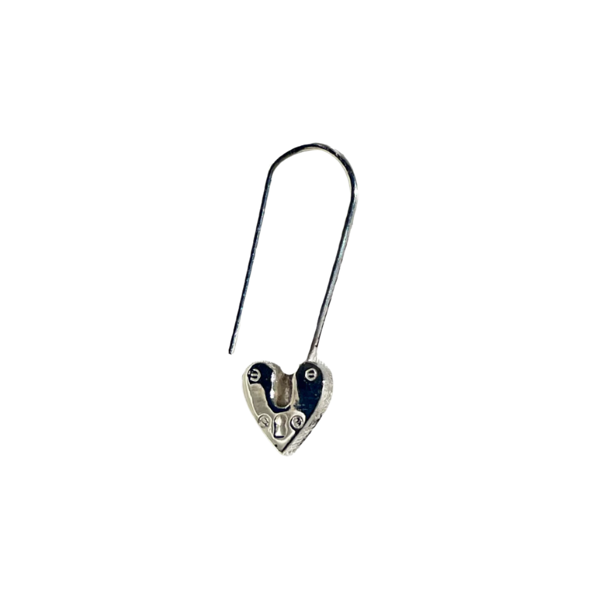 Little Heart Padlock Earring - Sterling Silver