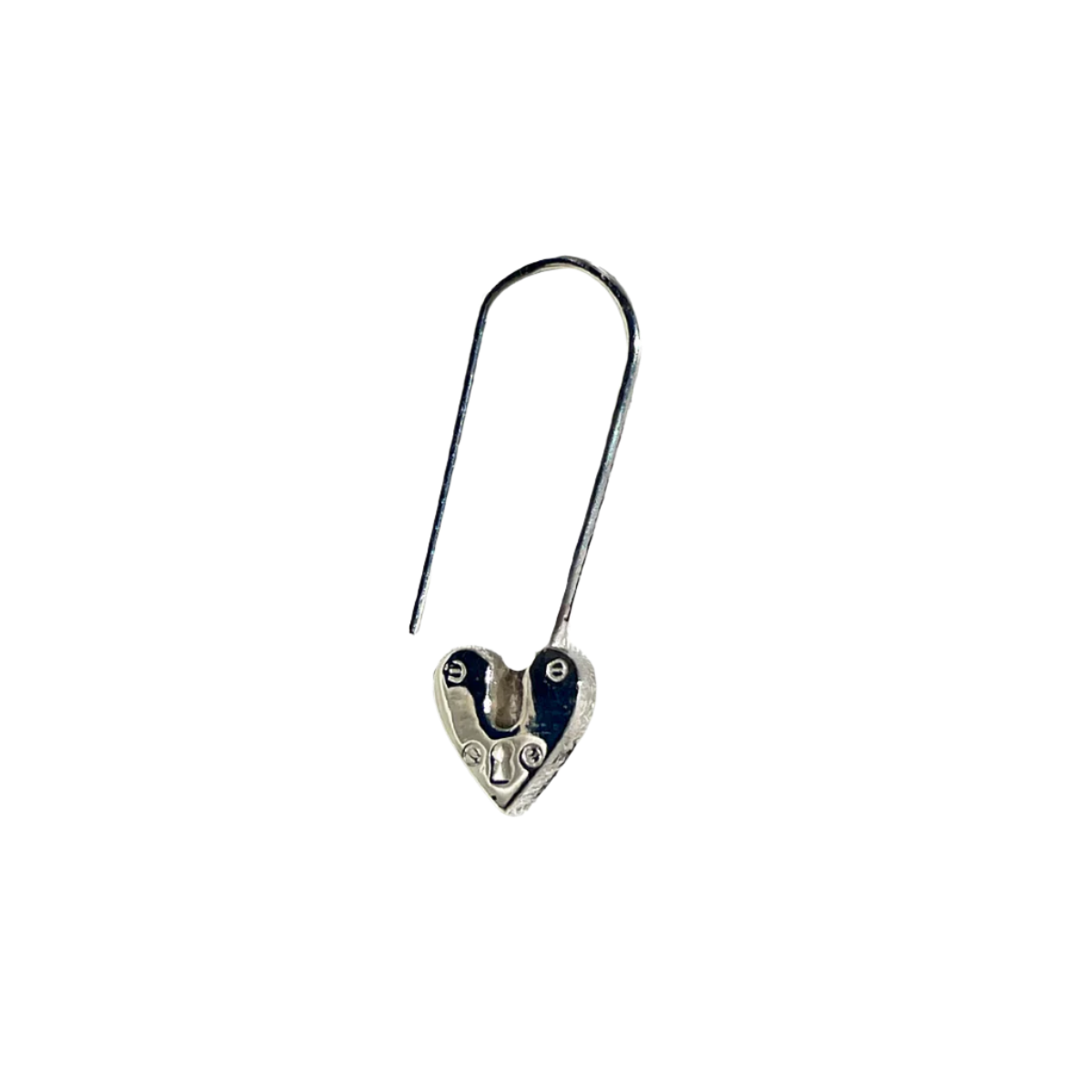 Birthstone Little Heart Padlock - Sterling Silver