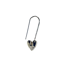 Birthstone Little Heart Padlock - Sterling Silver
