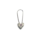 Birthstone Little Heart Padlock - Sterling Silver