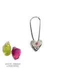 Birthstone Little Heart Padlock - Sterling Silver