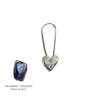 Birthstone Little Heart Padlock - Sterling Silver