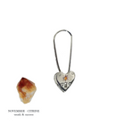 Birthstone Little Heart Padlock - Sterling Silver