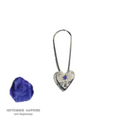 Birthstone Little Heart Padlock - Sterling Silver