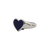Bleeding Heart Ring Silver