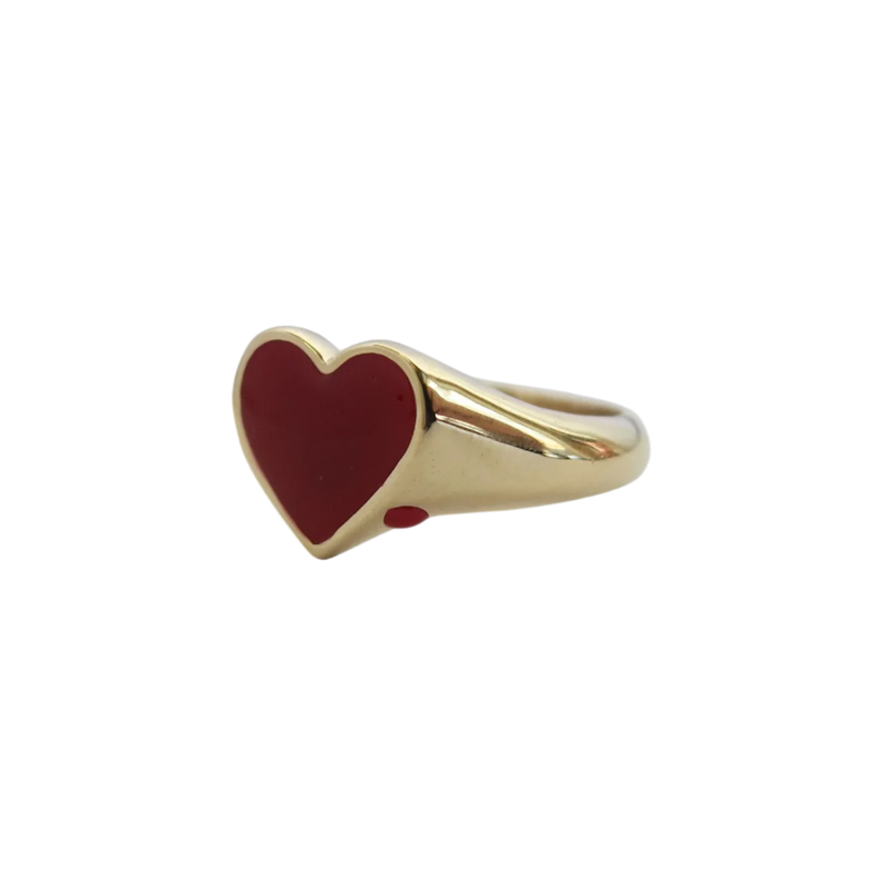 Bleeding Heart Ring- Solid 9K Gold