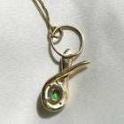 Serpent & the Opal Necklace - Solid 9K Gold