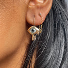 Ball and Chain Stud Earring - Sterling Silver