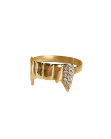 Diamond Le'Petit Fang Ring - Solid 9K Gold