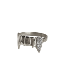 Diamond Le'Petit Fang Ring - Sterling Silver