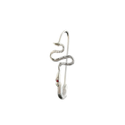 Ophidian Birthstone Safety Pin Earring - Sterling Silver