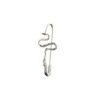 Ophidian Birthstone Safety Pin Earring - Sterling Silver