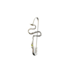 Ophidian Birthstone Safety Pin Earring - Sterling Silver