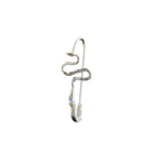 Ophidian Birthstone Safety Pin Earring - Sterling Silver