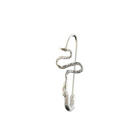 Ophidian Birthstone Safety Pin Earring - Sterling Silver