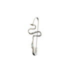 Ophidian Birthstone Safety Pin Earring - Sterling Silver