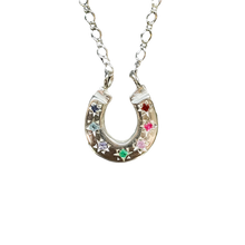 Horseshoe Seven Stones Necklace - Sterling Silver