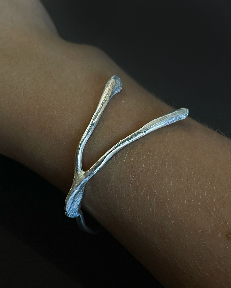 Wishbone Cuff - Sterling Silver
