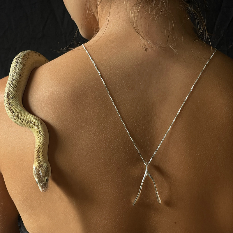 Wishbone Necklace - Sterling Silver