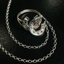 Horseshoe Seven Stones Ring - Sterling Silver