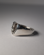 Lucky 7 Horseshoe Signet - Sterling Silver