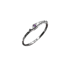 Birthstone Ouroboros Serpent Ring - Sterling Silver