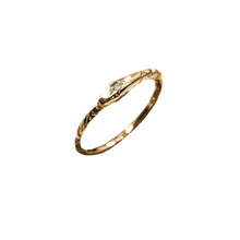 Birthstone Ouroboros Serpent Ring - Solid 9K Gold